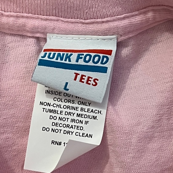 Junk Food X Disney California crop vintage wash t shirt Size L - Picture 5 of 5